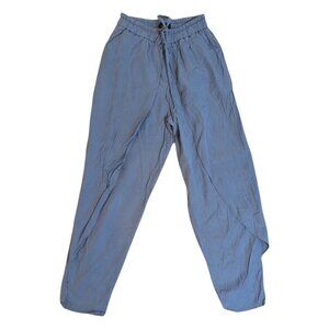 Hakei Womens Sz Small Blue Front Wrap Harem Pants